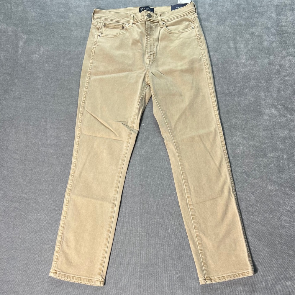 Gap High Rise Vintage Slim Jeans Tan Khaki Stretch Denim Womens 6/28R NEW